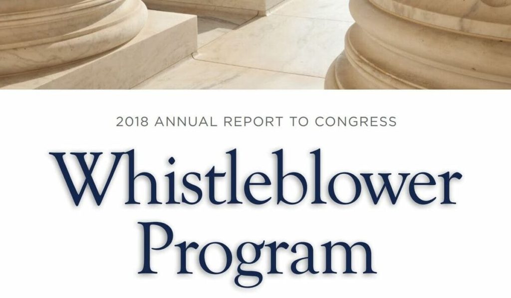 whistleblower program SEC Etats-Unis corruption fraude fcpa rapport 2018 lanceur alerte